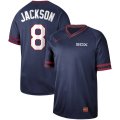 White Sox #8 Bo Jackson Navy Throwback Jersey
