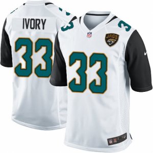 Mens Nike Jacksonville Jaguars #33 Chris Ivory Game White NFL Jersey