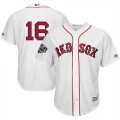 Red Sox #16 Andrew Benintendi White 2018 World Series Cool Base Player Number Jersey