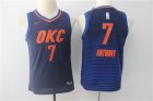 Thunder #7 Carmelo Anthony Navy Youth Nike Swingman Jersey