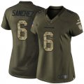 Women Nike Denver Broncos #6 Mark Sanchez Green Stitched NFL Limited Salute to Service Jersey