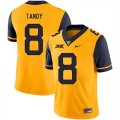 West Virginia Mountaineers 8 Keith Tandy Gold College Football Jersey