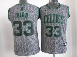 nba boston celtics #33 bird green grey[static fashion swingman]