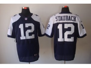 Nike Dallas Cowboys #12 Roger Staubach Blue Jerseys Thankgivings(Elite)