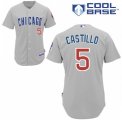 Mens Majestic Chicago Cubs #5 Welington Castillo Authentic Grey Road Cool Base MLB Jersey