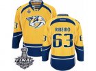 Mens Reebok Nashville Predators #63 Mike Ribeiro Premier Gold Home 2017 Stanley Cup Final NHL Jersey
