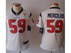 Nike Women Houston Texans #59 Whitney Mercilus white NFL Jerseys W 10th Patch