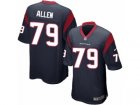 Mens Nike Houston Texans #79 Jeff Allen Game Navy Blue Team Color NFL Jersey