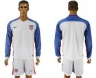 USA Blank Home Long Sleeves Soccer Country Jersey