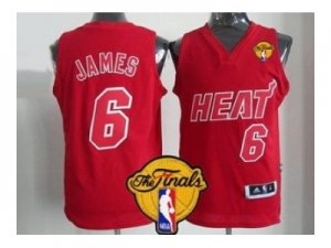 nba miami heat #6 james full red[2013 finals]