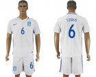 Greece #6 Tziolis Home Soccer Country Jersey