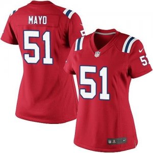 Women Nike New England Patriots #51 Jerod Mayo red jerseys