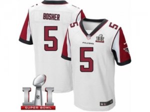 Mens Nike Atlanta Falcons #5 Matt Bosher Elite White Super Bowl LI 51 NFL Jersey