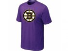 NHL Boston Bruins Big & Tall Logo Purple T-Shirt