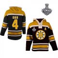 nhl jerseys boston bruins #4 orr black-yellow[pullover hooded sweatshirt patch A][2013 stanley cup]