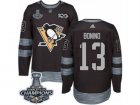 Mens Adidas Pittsburgh Penguins #13 Nick Bonino Premier Black 1917-2017 100th Anniversary 2017 Stanley Cup Champions NHL Jersey