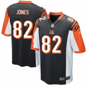 Men\'s Nike Cincinnati Bengals #82 Marvin Jones Game Black Team Color NFL Jersey