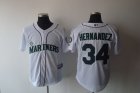 mlb seattle mariners #34 hernandez white