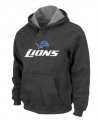 Detroit Lions Authentic Logo Pullover Hoodie D.Grey