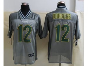 Nike Green Bay Packers #12 Rodgers Grey Jerseys(Vapor Elite)