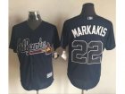 Atlanta Braves #22 Nick Markakis Blue New Cool Base Stitched MLB Jersey