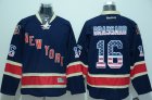 NHL New York Rangers #16 Derick Brassard national flag Blue jerseys