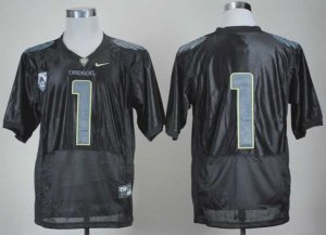 Nike Oregon Ducks No.1 Fan black Pro Combat Pac-12 College Football Jersey