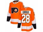 Adidas Philadelphia Flyers #28 Claude Giroux Orange Home Authentic Stitched NHL Jersey