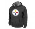 Pittsburgh Steelers Logo Pullover Hoodie D.Grey