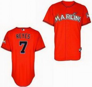 mlb Youth Miami Marlins #7 Reyes orange(Cool Base)