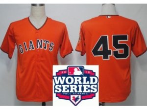 2012 world series mlb san francisco giants #45 runzler orange