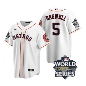 Astros #5 Jeff Bagwell White Nike 2022 World Series Cool Base Jersey