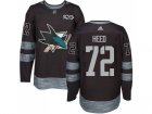 Men Adidas San Jose Sharks #72 Tim Heed Black 1917-2017 100th Anniversary Stitched NHL Jersey