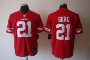 Nike NFL San Francisco 49ers #21 Frank Gore Red Game Jerseys