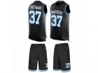 Mens Nike Carolina Panthers #37 Dezmen Southward Limited Black Tank Top Suit NFL Jersey