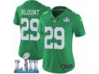 Women Nike Philadelphia Eagles #29 LeGarrette Blount Limited Green Rush Vapor Untouchable Super Bowl LII NFL Jersey