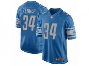 Nike Detroit Lions #34 Zach Zenner Game Light Blue Team Color NFL Jersey