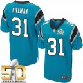 Nike Carolina Panthers #31 Charles Tillman Blue Alternate Super Bowl 50 Men Stitched NFL Elite Jersey