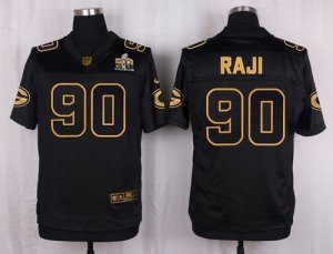 Nike Green Bay Packers #90 B.J. Raji Black Pro Line Gold Collection Jersey(Elite)