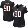 Womens Nike Atlanta Falcons #90 Derrick Shelby Limited Black Alternate NFL Jersey