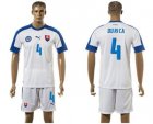 Slovakia #4 Durica Home Soccer Country Jersey