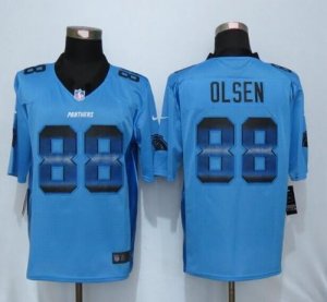 Nike Carolina Panthers #88 Greg Olsen Blue Alternate Men\'s Stitched NFL Limited Strobe Jersey