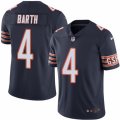 Mens Nike Chicago Bears #4 Connor Barth Limited Navy Blue Rush NFL Jersey