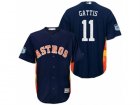 Mens Houston Astros #11 Evan Gattis 2017 Spring Training Cool Base Stitched MLB Jersey