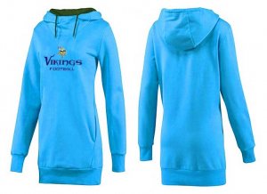 Women Minnesota Vikings Logo Pullover Hoodie-077