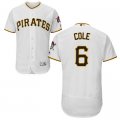 2016 Men Pittsburgh Pirates #6 Starling Marte Majestic white Flexbase Authentic Collection Player Jersey