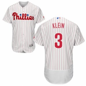 Men\'s Majestic Philadelphia Phillies #3 Chuck Klein White Red Strip Flexbase Authentic Collection MLB Jersey