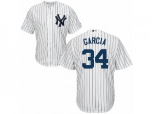 Youth Majestic New York Yankees #34 Jamie Garcia Replica White Home MLB Jersey