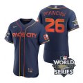 Astros #26 Trey Mancini Navy Nike 2022 World Series City Connect Flexbase Jersey