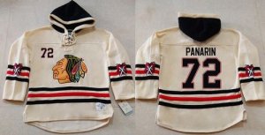 Chicago Blackhawks #72 Artemi Panarin Cream Heavyweight Pullover Hoodie Stitched NHL Jersey